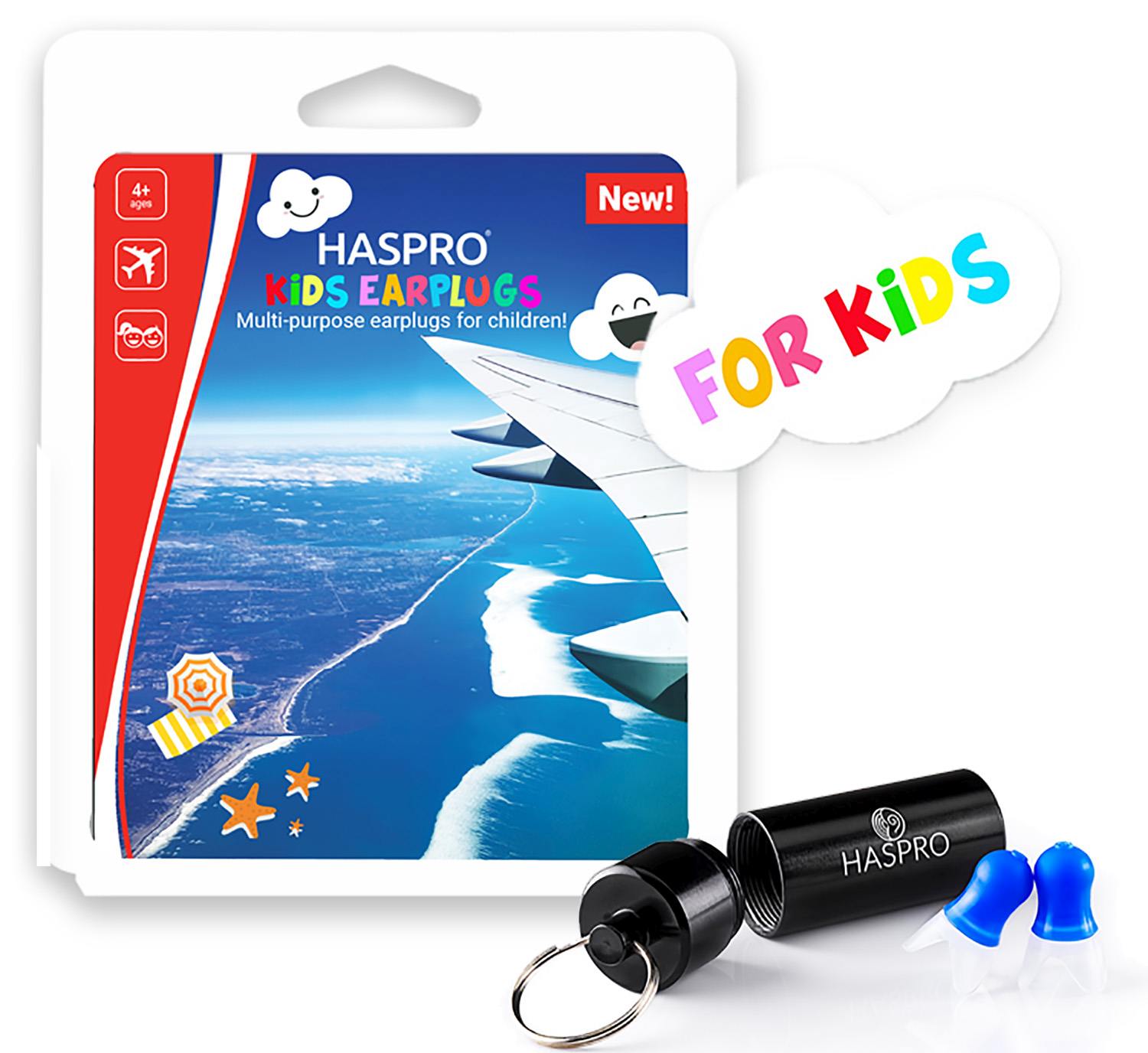 Zatyczki do uszu wielorazowe Haspro Fly Kids EarPlugs 1 para zdjęcie