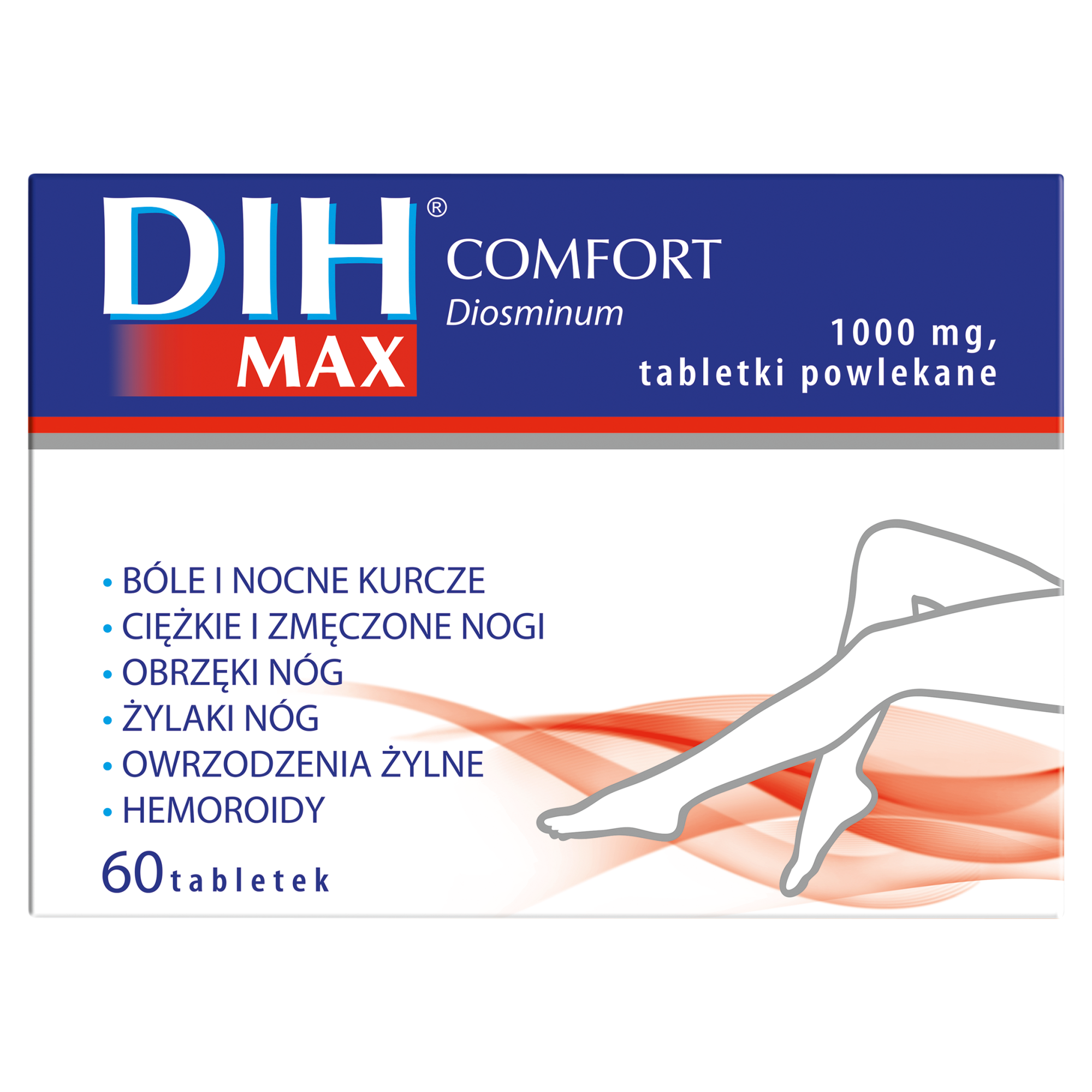 DIH Max Comfort, 1000 mg, tabletki powlekane, 60 sztuk zdjęcie