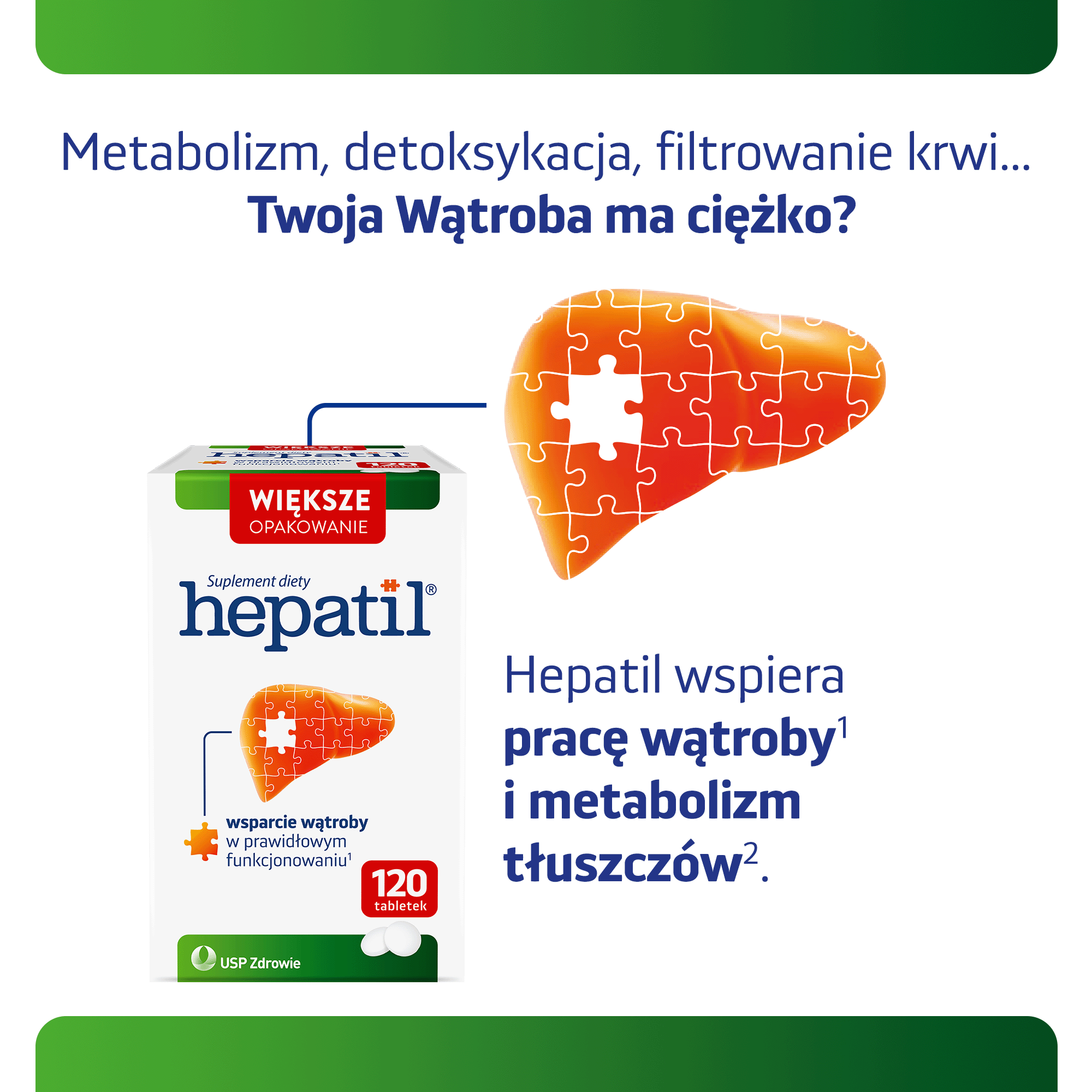 USP Zdrowie, Hepatil, tabletki, 120 sztuk