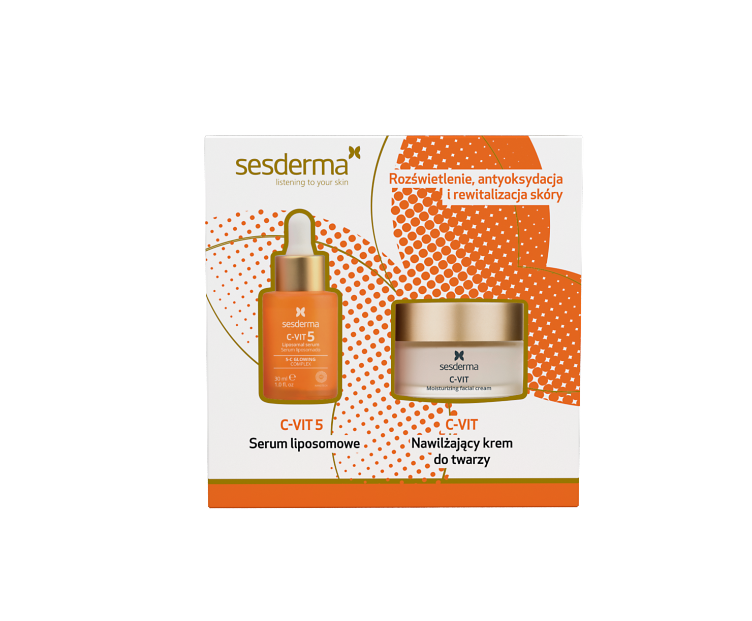 Zestaw C-Vit 5 Serum liposomowe, 30 ml + Nawilżający krem do twarzy C-Vit, 50 ml zdjęcie