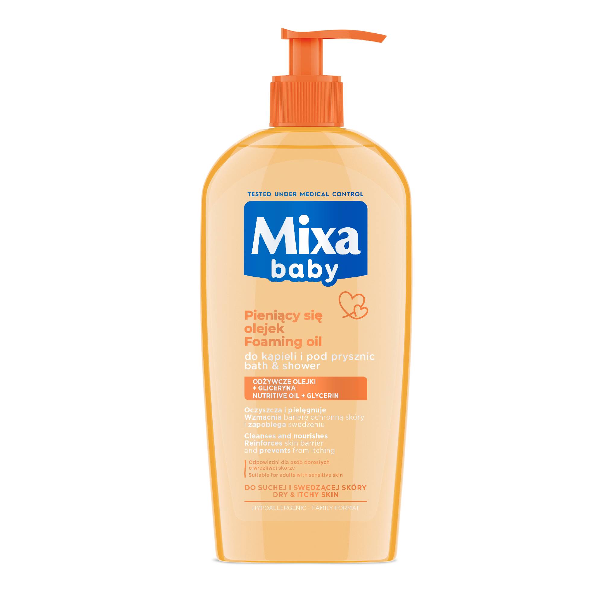 Mixa Baby Delikatny płyn do kąpieli i mycia z olejkiem, 400 ml