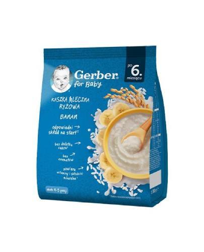 Gerber Kaszka mleczna ryżowa banan po 6. miesiącu, 160 g zdjęcie