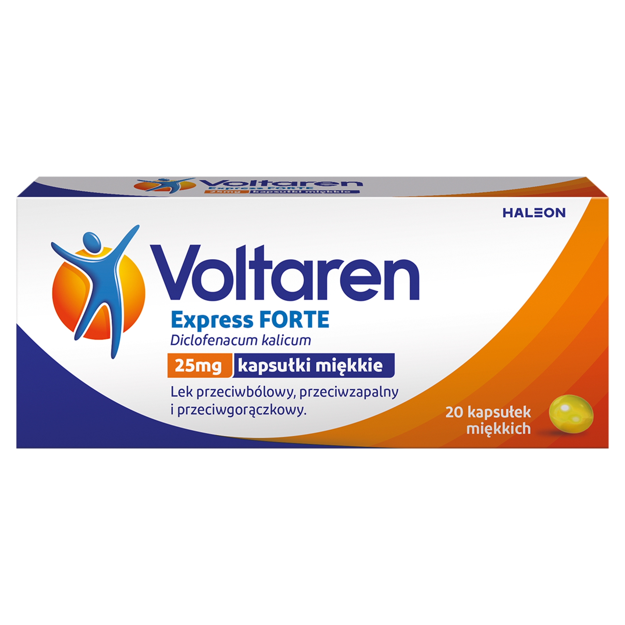 Voltaren Express Forte, 25 mg, kapsułki miękkie, 20 sztuk zdjęcie