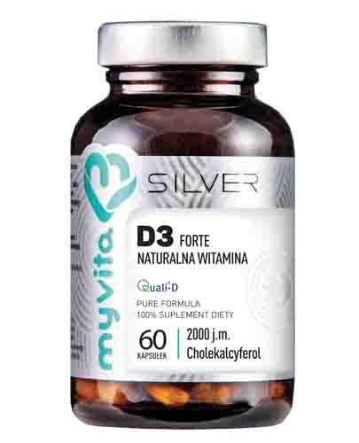 MYVITA SILVER Witamina D3 Forte 2000 j.m. - 60 kaps. - cena, opinie, właściwości zdjęcie