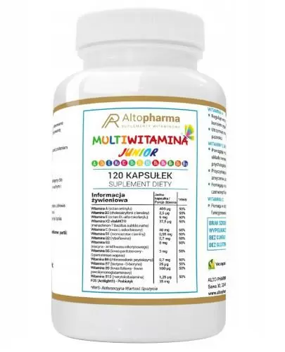 Altopharma Multiwitamina Junior 120 tabletek do ssania zdjęcie