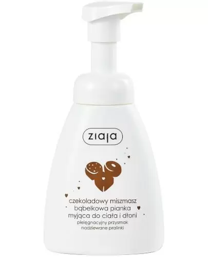 Ziaja Czekoladowy Miszmasz bąbelkowa pianka myjąca do ciała i dłoni 250 ml zdjęcie