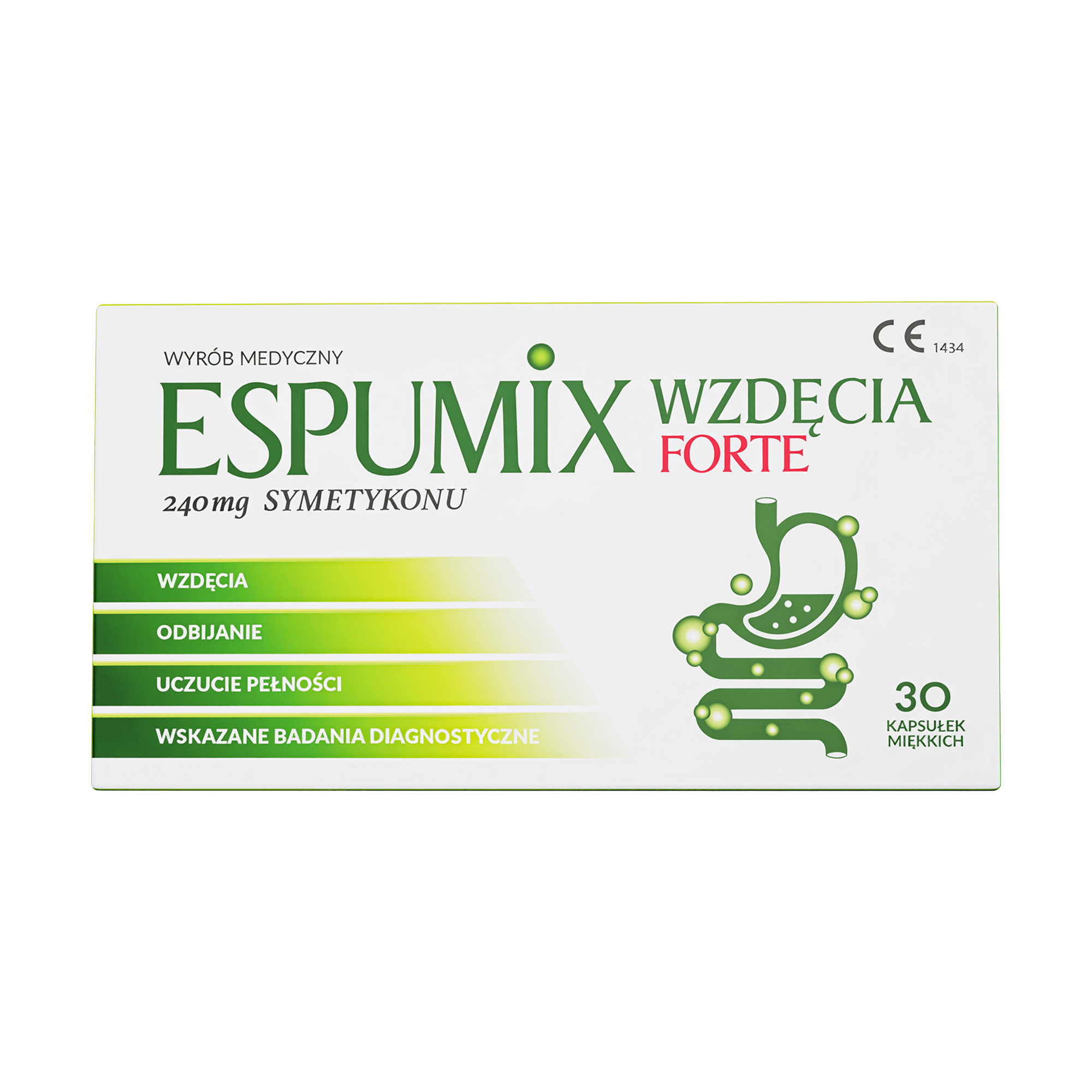 Espumix Wzdęcia Forte 240 mg symetykonu, 30 kapsułek zdjęcie