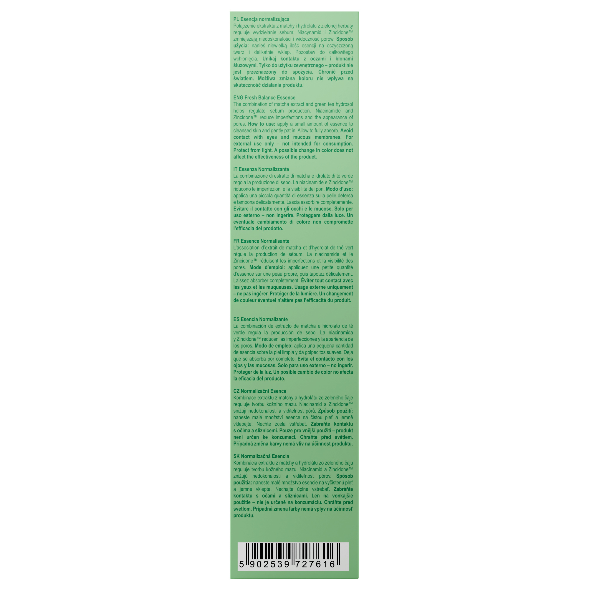 Nacomi Matcha Skin Drink-Fresh Balance Essence, 200 ml