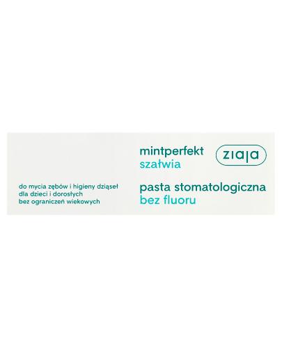 Ziaja Mintperfekt Szałwia Pasta stomatologiczna bez fluoru, 75 ml, cena, opinie, wskazania zdjęcie