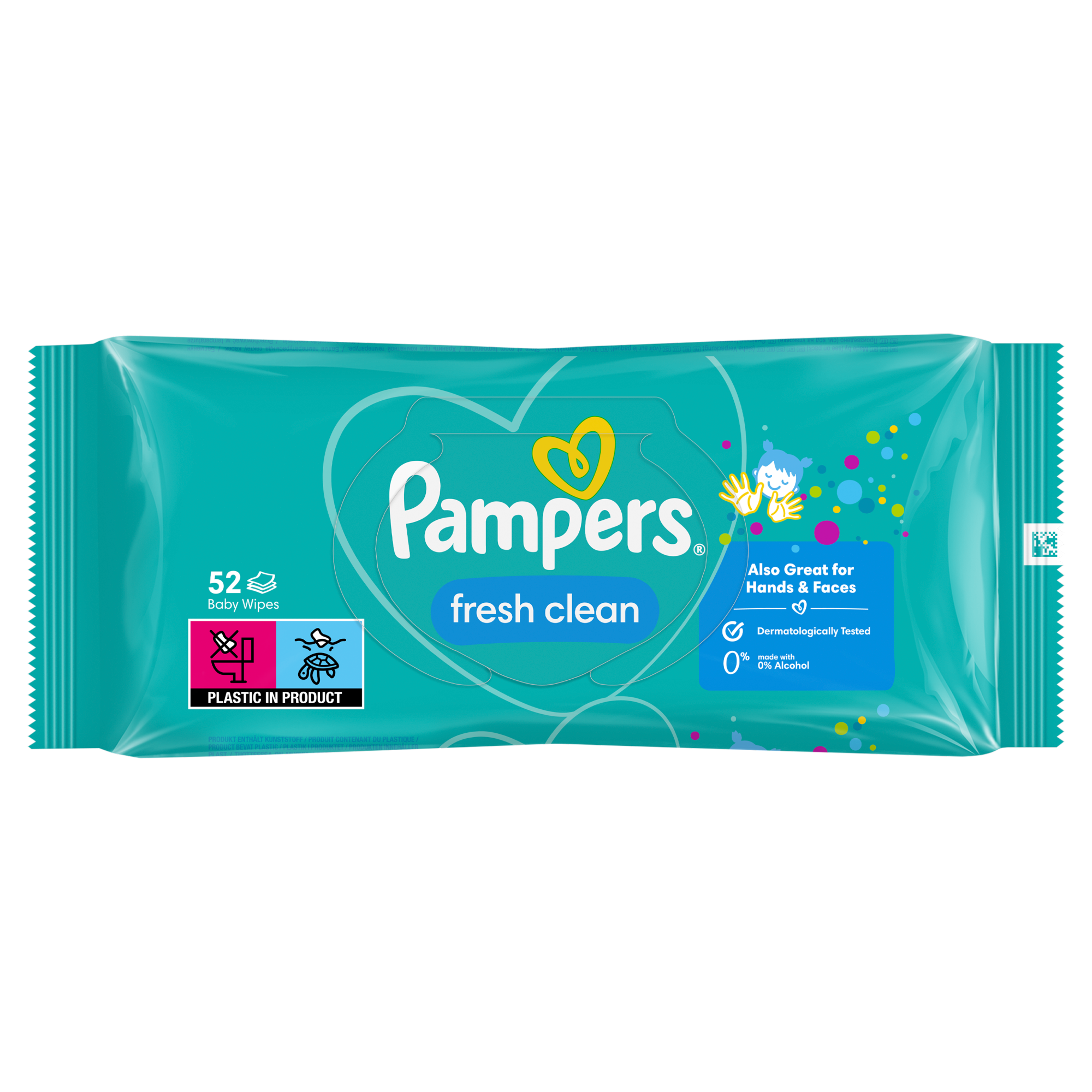 Pampers Fresh Clean Chusteczki nawilżane dla niemowląt, 52 sztuki zdjęcie