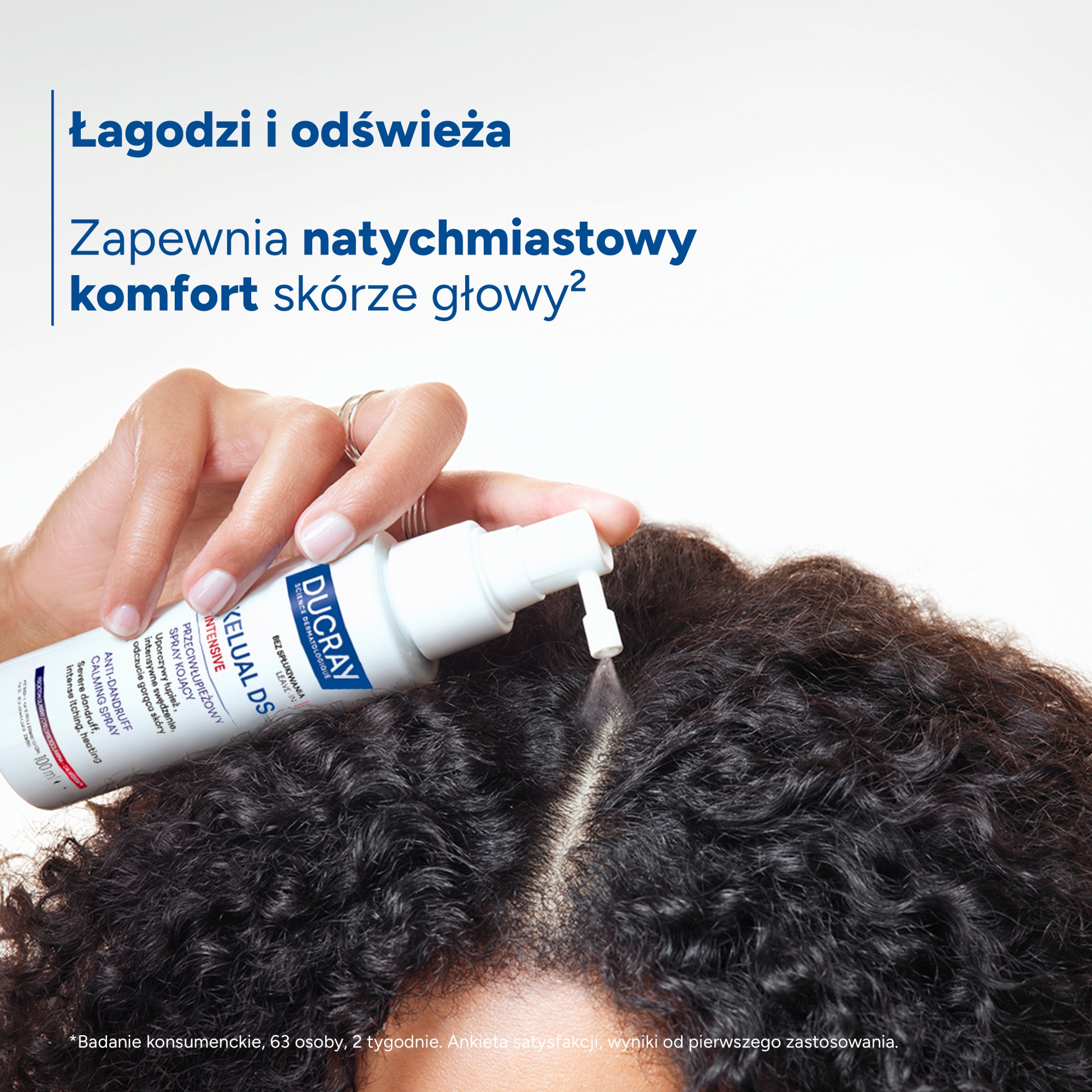DUCRAY KELUAL DS INTENSIVE, kojący spray przeciwłupieżowy, 100 ml 