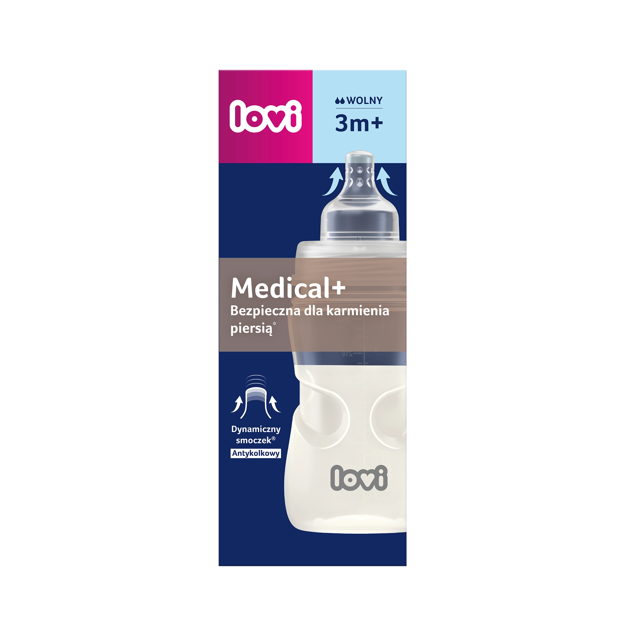 Lovi butelka medical+ 3 mc+ dynamiczny smoczek 250 ml [21/563] zdjęcie
