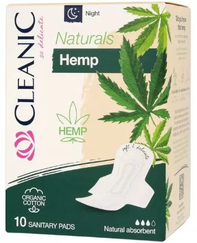 Cleanic Naturals Hemp Night podpaski higieniczne 10 sztuk zdjęcie