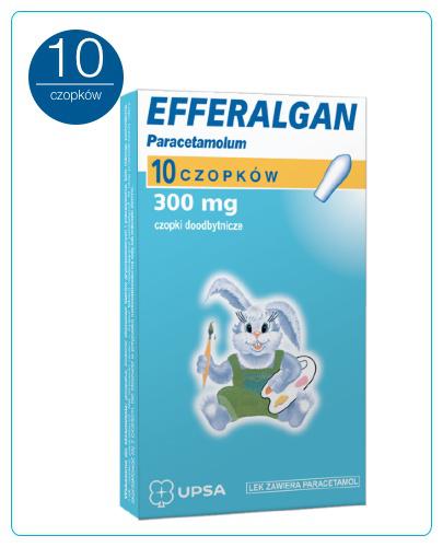 EFFERALGAN 300 mg - 10 czop. - cena, opinie, właściwości zdjęcie