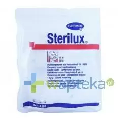 Hartmann Sterilux kompresy jałowe ze 100% gazy bawełnianej 17 nitek 12 warstw  10x10 cm 3 sztuki zdjęcie