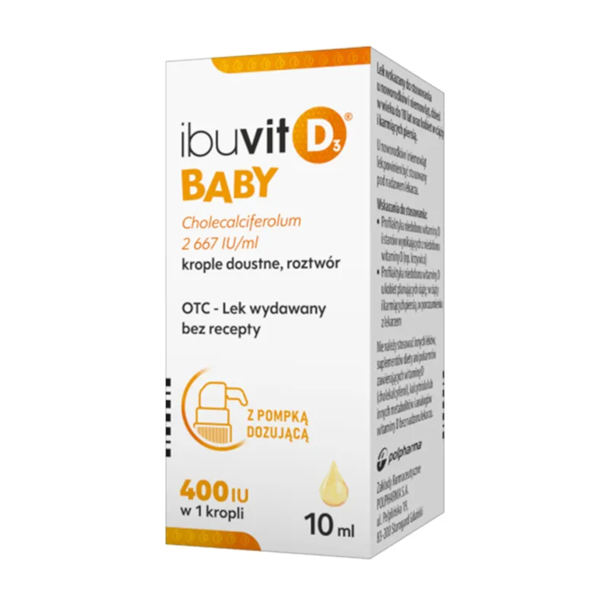 Ibuvit D3 Baby, krople doustne, roztwór, 10 ml zdjęcie
