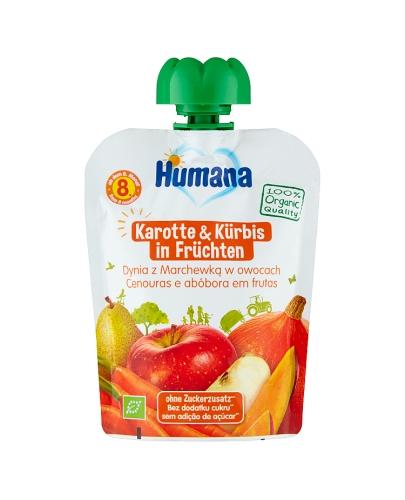 Humana Organic mus dynia z marchewką w owocach po 8 miesiącu 90 g zdjęcie