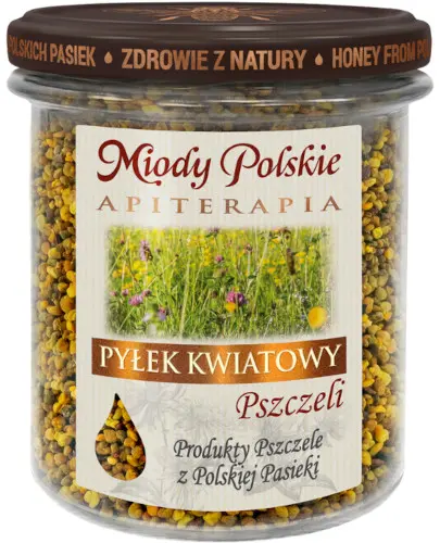 Miody Polskie naturalny pyłek kwiatowy pszczeli 200 g zdjęcie