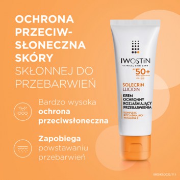 IWOSTIN SOLECRIN LUCIDIN Hipoalergiczny krem na przebarwienia do skóry wrażliwej SPF50+ - 50 ml