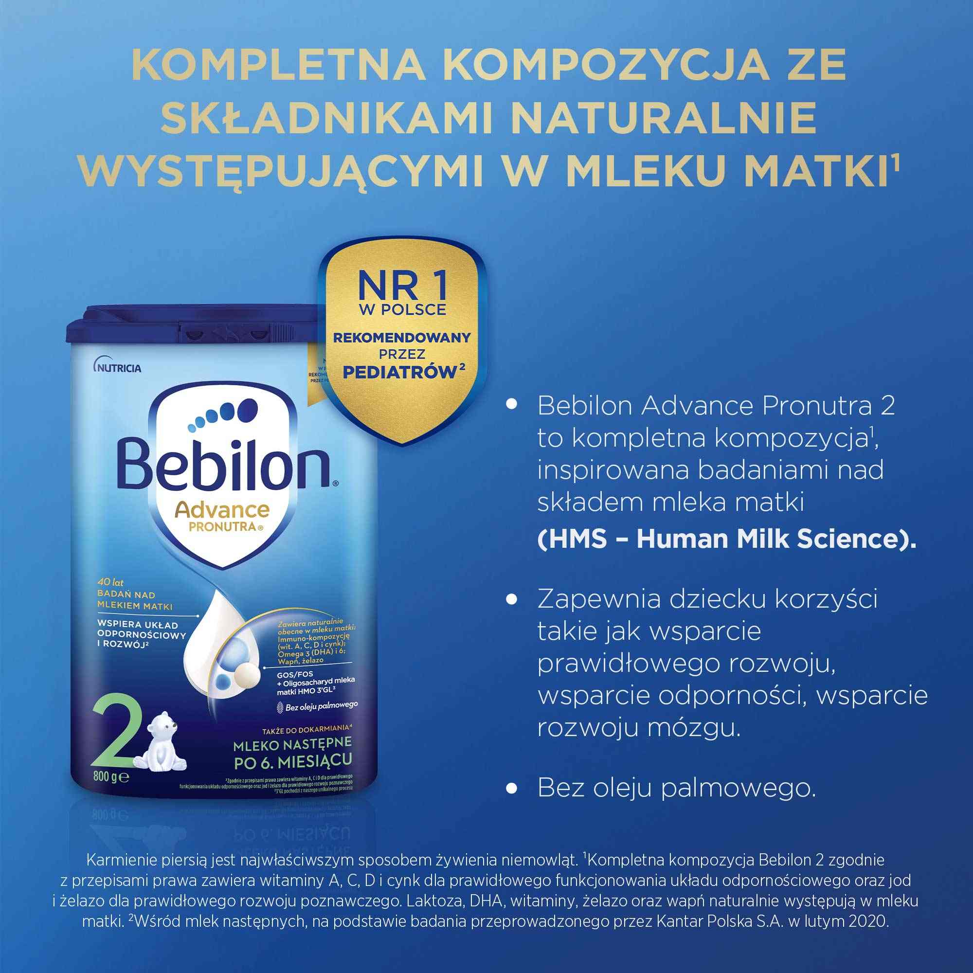 Bebilon 2 Advance Pronutra, mleko następne po 6. miesiącu, proszek, 2 x 800 g