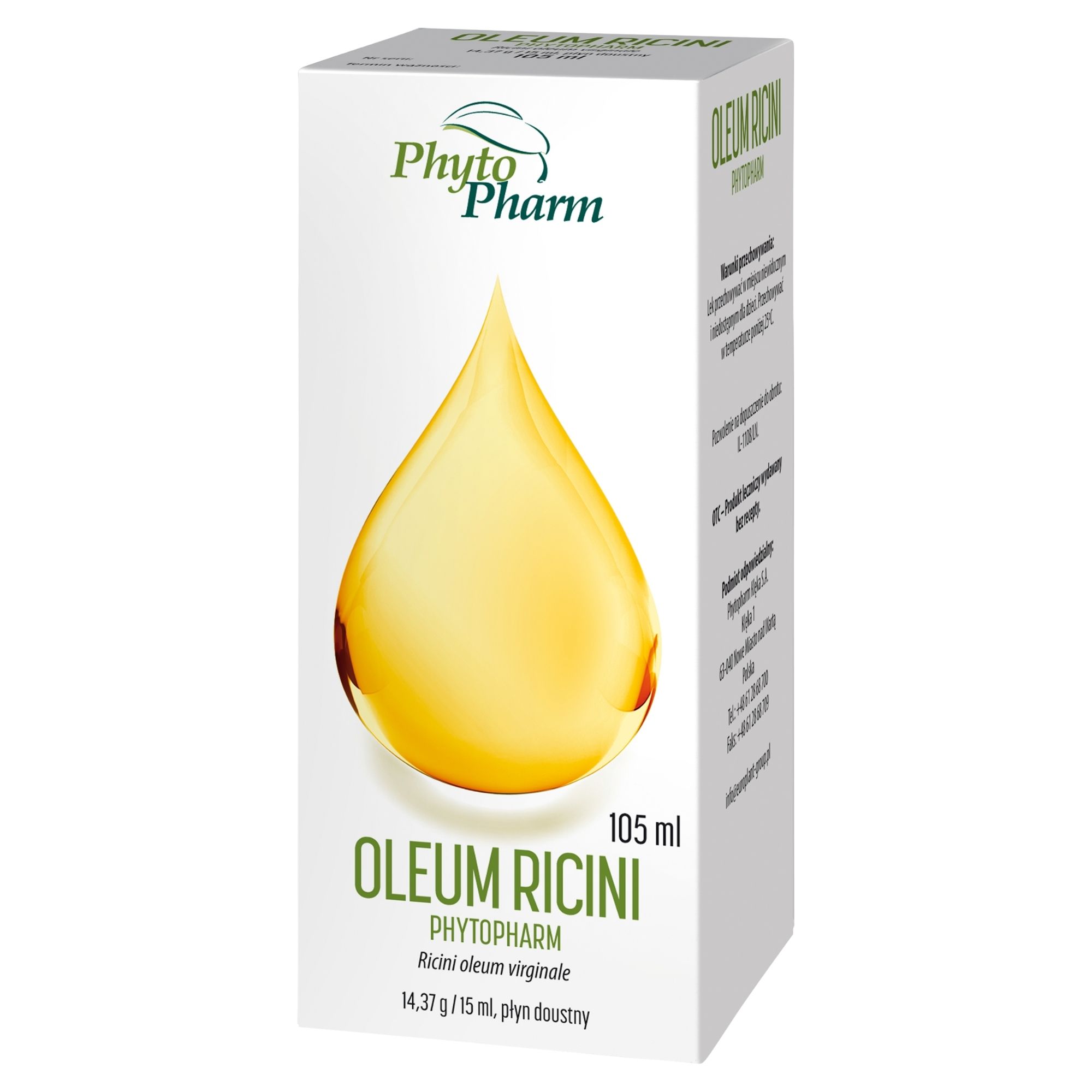 Olej rycynowy Oleum Ricini 14,37 g/15 ml płyn doustny 105 ml zdjęcie