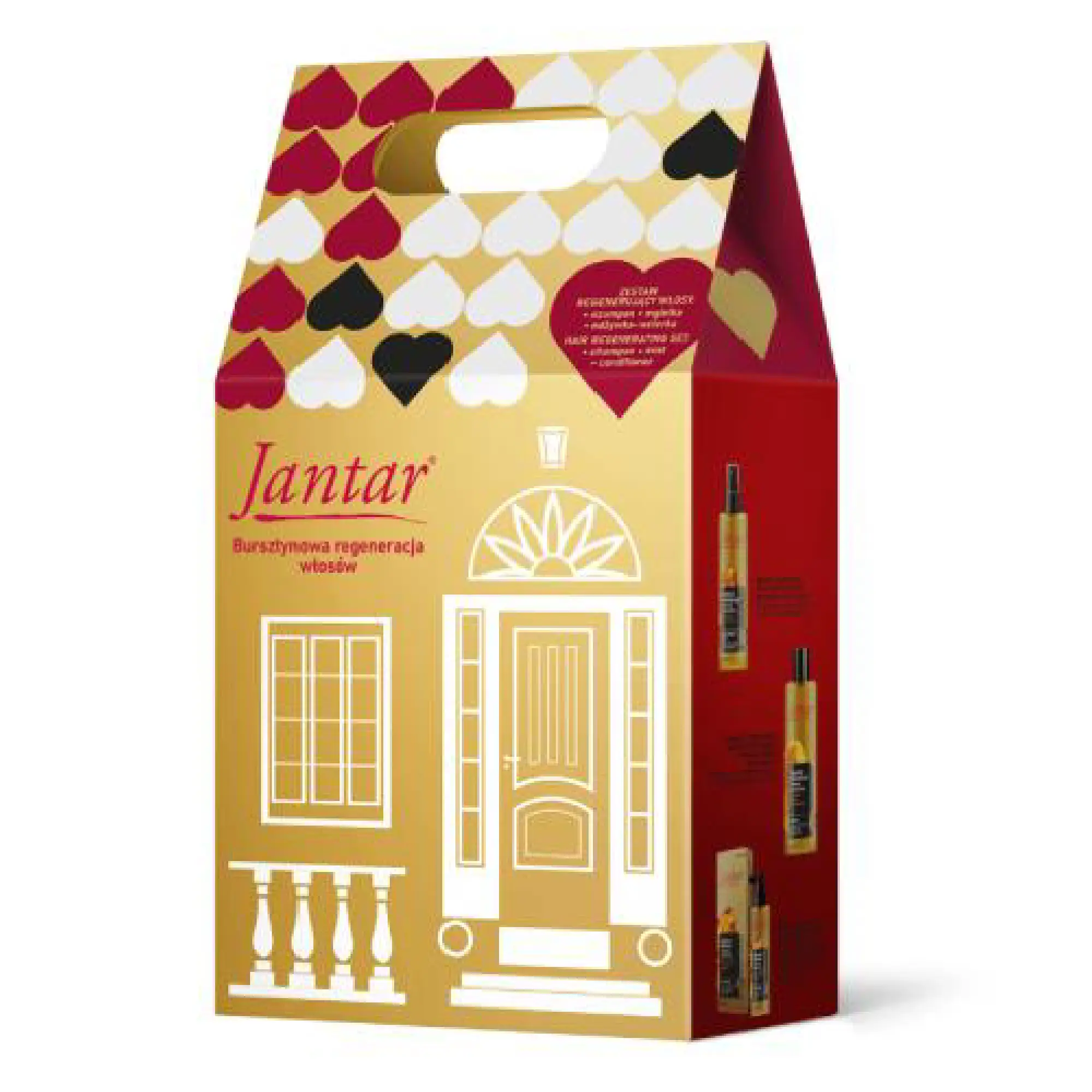 Zestaw Jantar regeneracja pielęgnacja włosów, Szampon 300 ml, odżywka 100 ml, mgiełka 200 ml zdjęcie