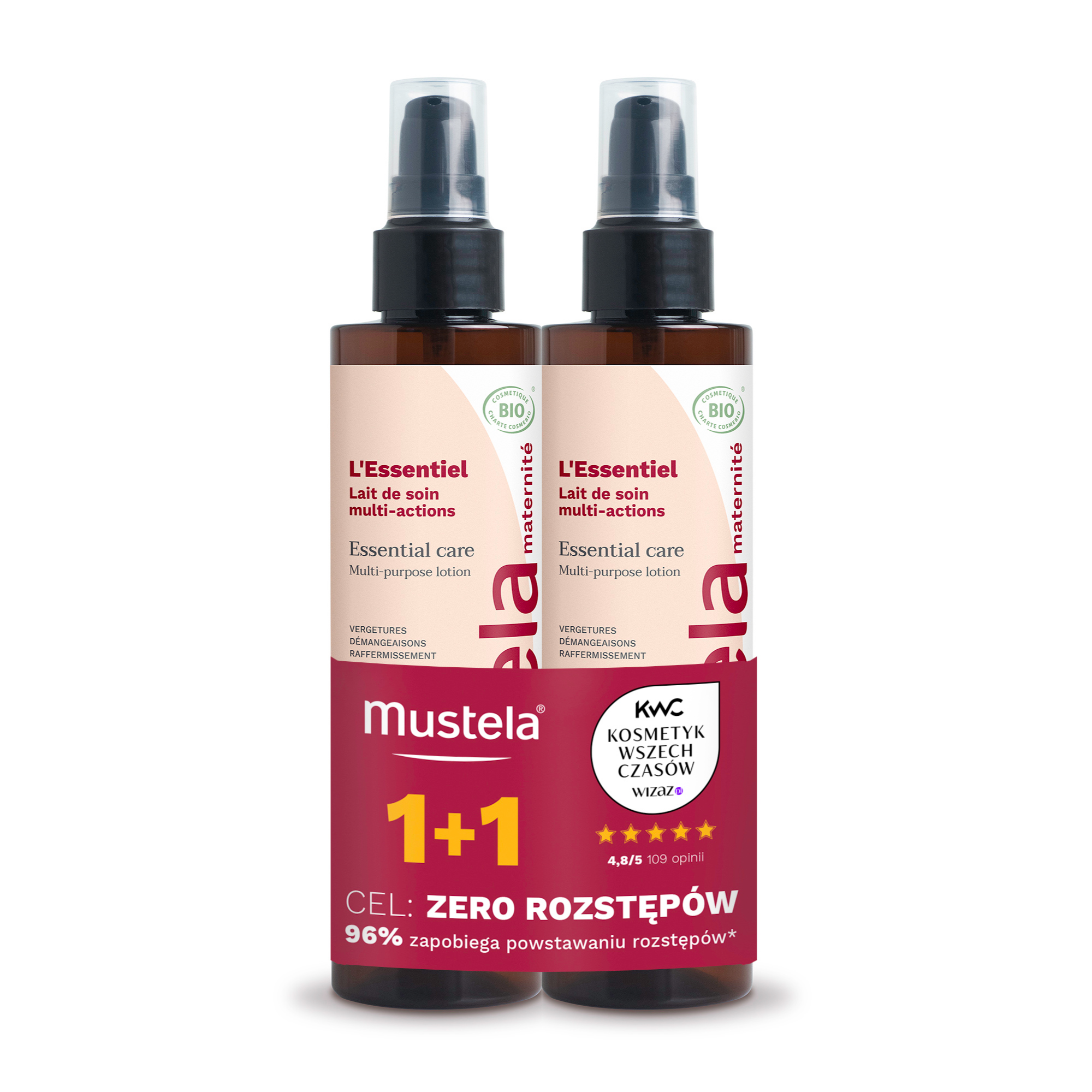 Mustela Maternite Essential Care Mleczko multifunkcyjne, 2 x 200 ml zdjęcie