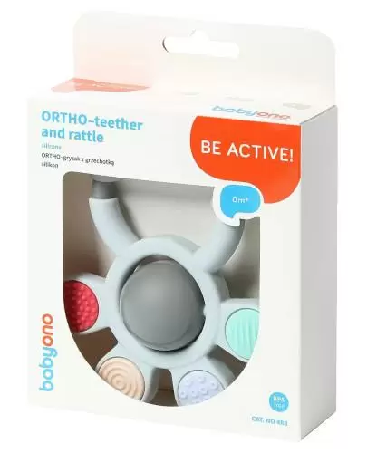 Babyono Ortho gryzak z grzechotką 1 sztuka [488] zdjęcie