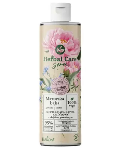 Farmona Herbal Care SPA nawilżająca kąpiel kwiatowa Mazurska łąka z olejkiem geraniowym 400 ml zdjęcie
