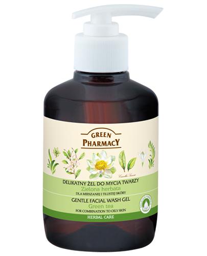 Green Pharmacy Delikatny Żel do mycia twarzy zielona herbata dla mieszanej i tłustej skóry, 270 ml, cena, opinie, skład zdjęcie