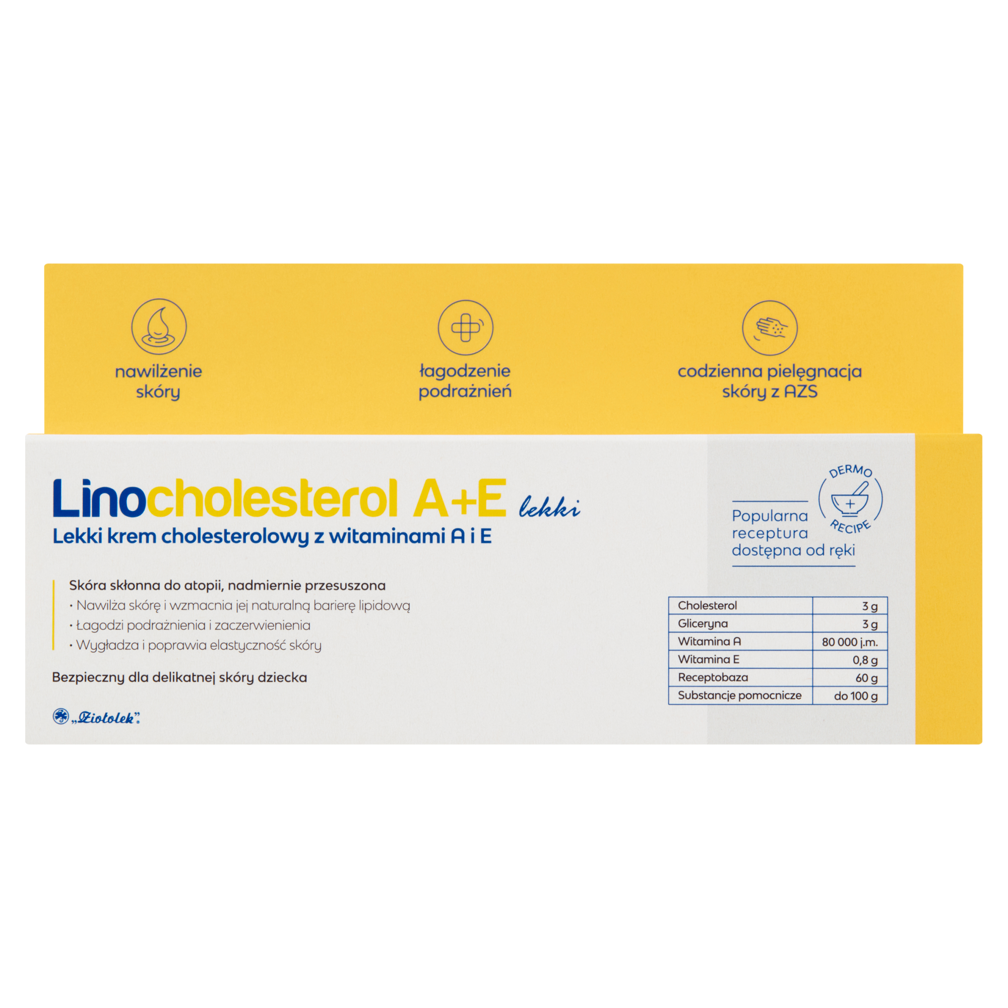 Linocholesterol A+E lekki krem cholesterolowy z witaminami A i E 80 g zdjęcie