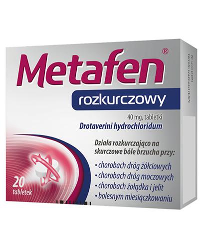 Metafen rozkurczowy 40 mg, 20 tabl., cena, opinie, ulotka zdjęcie