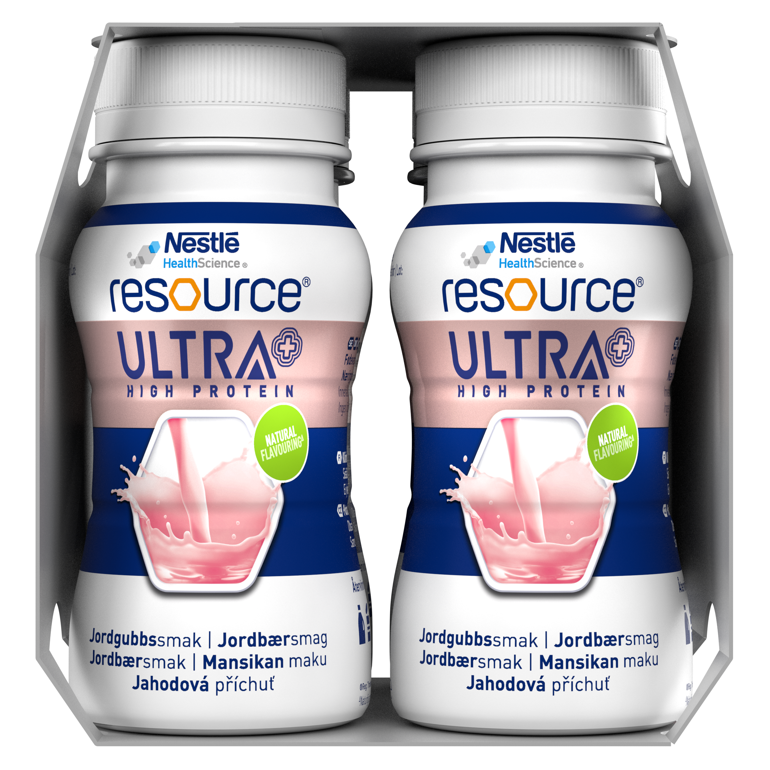 Nestle Resource Ultra + Truskawka, 4 x 125 ml