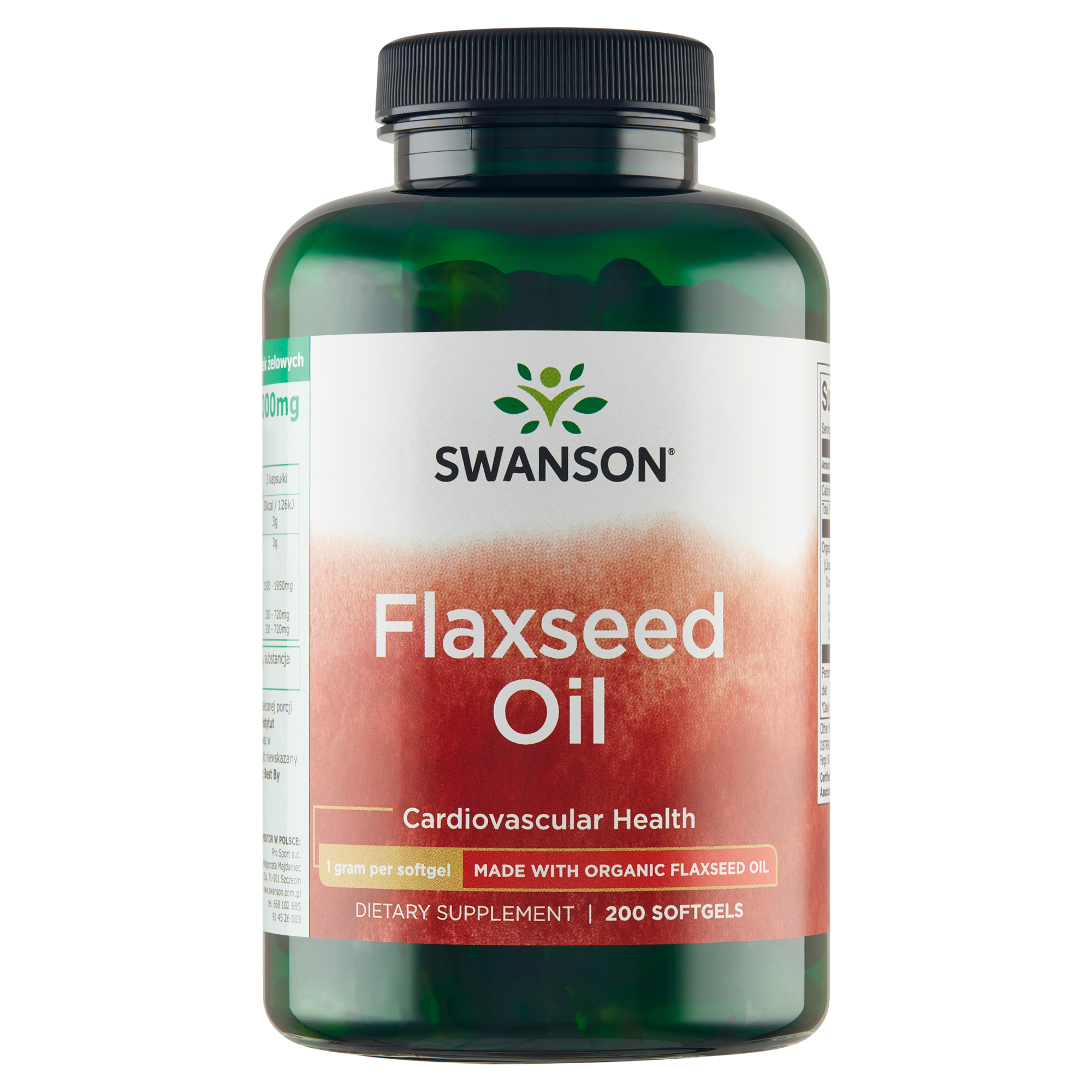 SWANSON Flaxseed Oil Omega 3-6-9 1000 mg, kapsułki, 200 sztuk zdjęcie