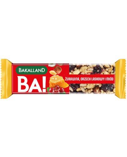 Bakalland Ba! Baton orzechowy Nuts Żurawina, 30 g  zdjęcie
