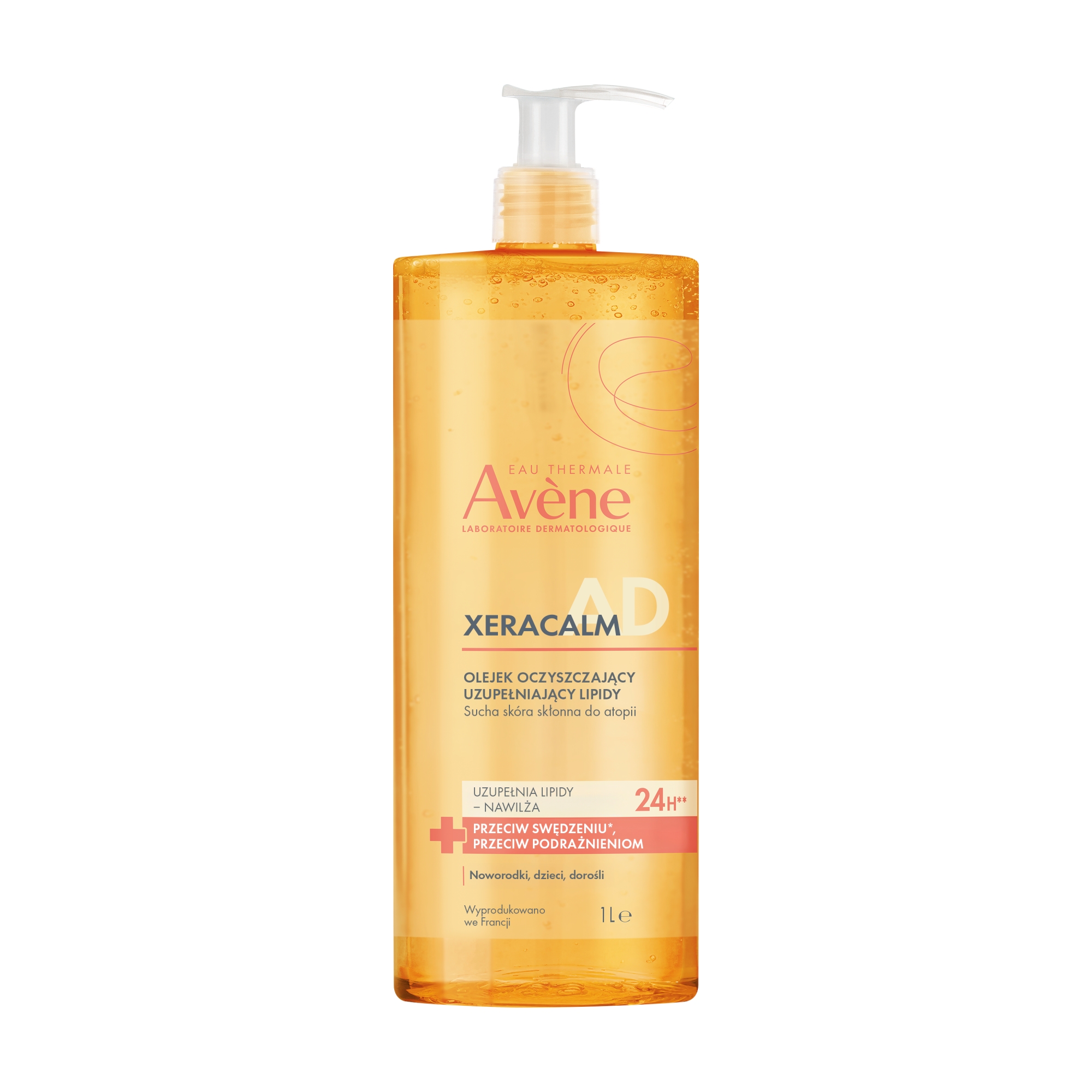 Avene Xeracalm A.D, olejek oczyszczający uzupełniający lipidy, 1000 ml zdjęcie