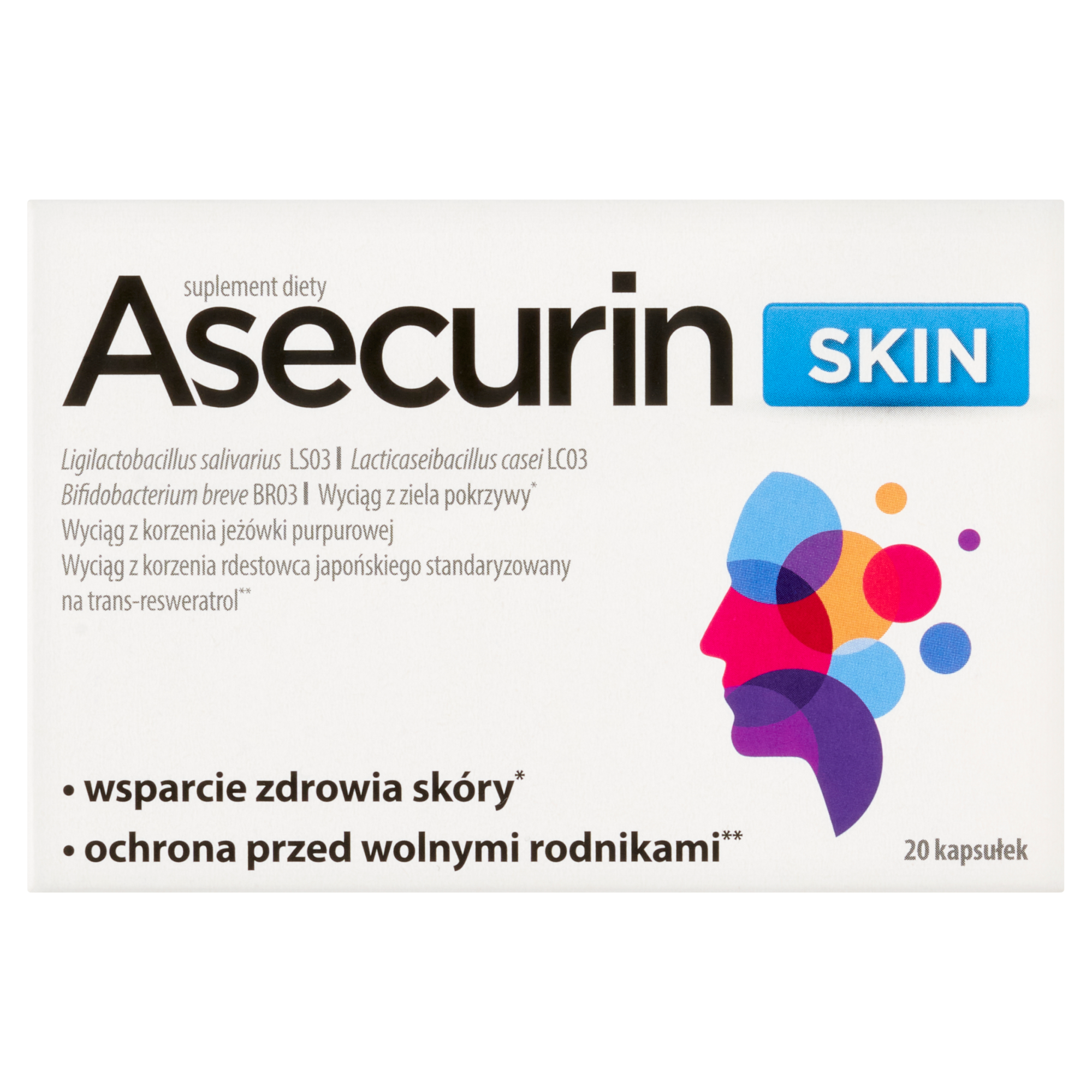 Asecurin Skin, 20 kapsułek zdjęcie