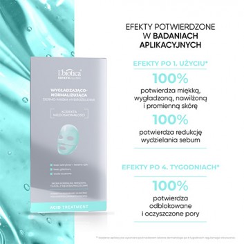 L'Biotica Estetic Clinic Acid Treatment Wygładzająco-Normalizująca Dermo-Maska hydrożelowa, 1 sztuka