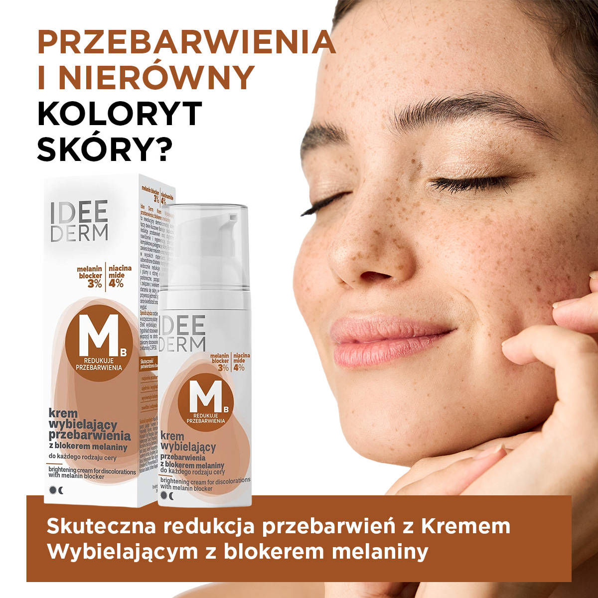 Idee Derm Krem wybielający przebarwienia z blokerem melaniny, 50 ml