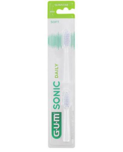Sunstar Gum Sonic Daily Wymienne końcówki do szczoteczki sonicznej białe, 2 sztuki zdjęcie