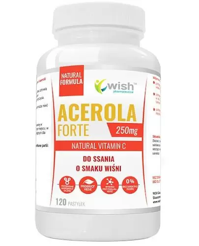 Wish Acerola Forte 250 mg naturalna witamina C 120 pastylek do ssania zdjęcie