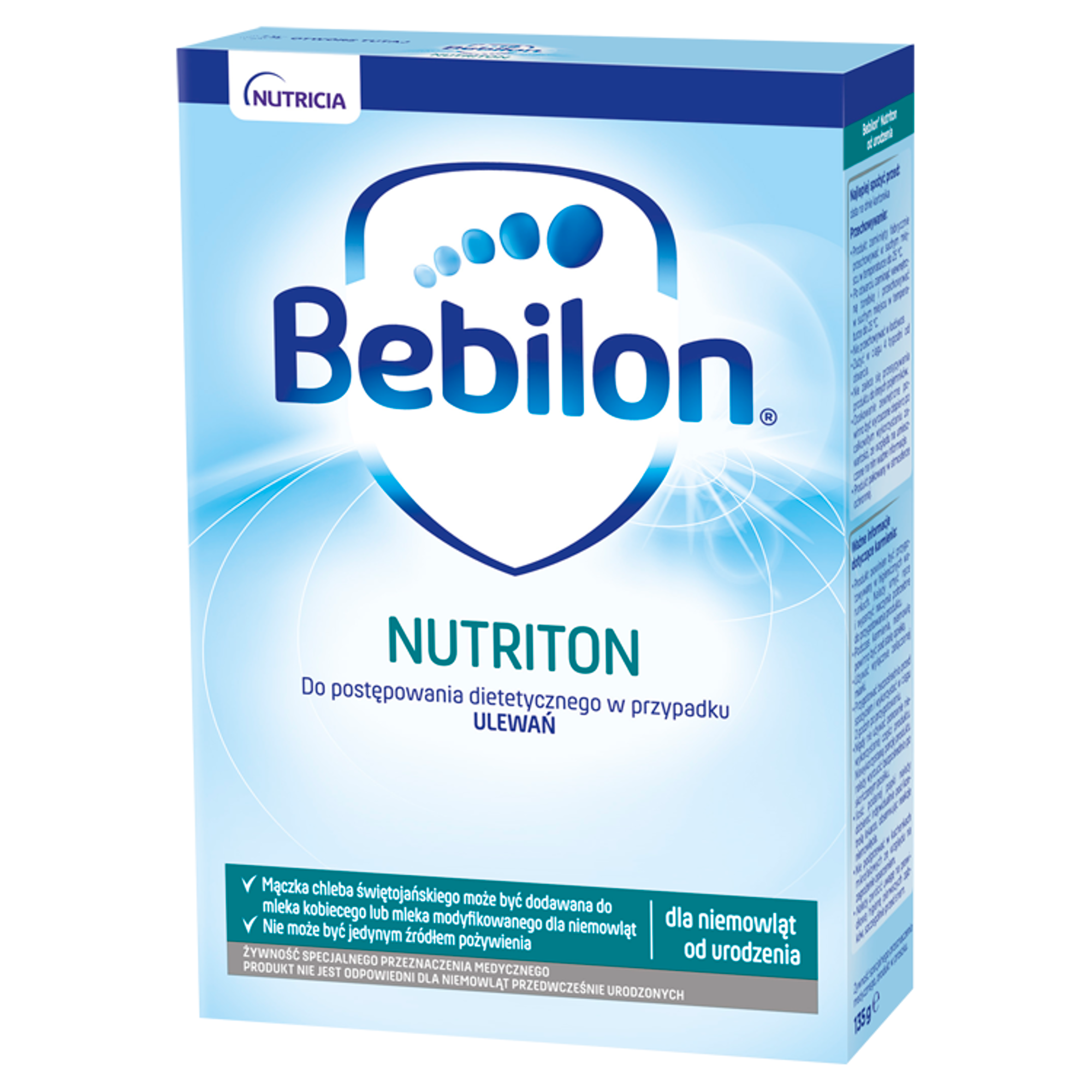 Bebilon Nutriton proszek stosowany w przypadku ulewań, od urodzenia 135 g zdjęcie