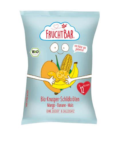 FRUCHTBAR Ekologiczne chrupki kukurydziane mangowo-bananowe powyżej 12. miesiąca - 30 g zdjęcie