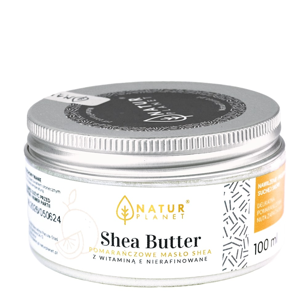 Natur Planet Masło Shea nierafinowane pomarańczowe z witaminą E 100 ml zdjęcie