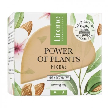 Lirene POWER OF PLANTS MIGDAŁ Krem odżywczy, 50 ml