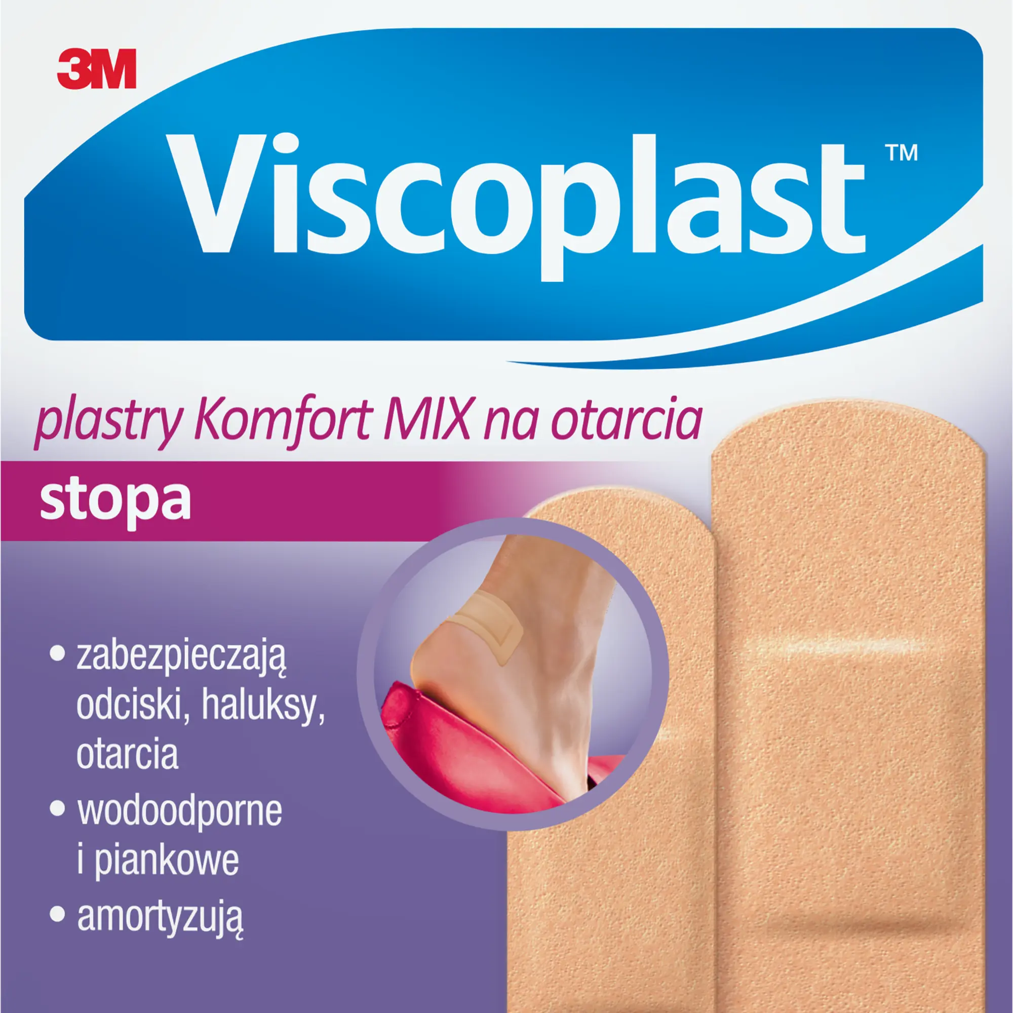 Viscoplast plastry komfort Mix na otarcia 6 sztuk zdjęcie