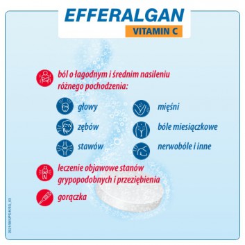 EFFERALGAN VITAMIN C 200 mg, tabletki musujące, 20 sztuk