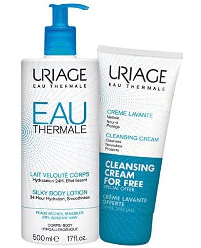 Uriage Jedwabisty Balsam do ciała - 500 ml + Uriage Creme Lavante bez mydła pod prysznic - 200 ml - cena, opinie, skład zdjęcie