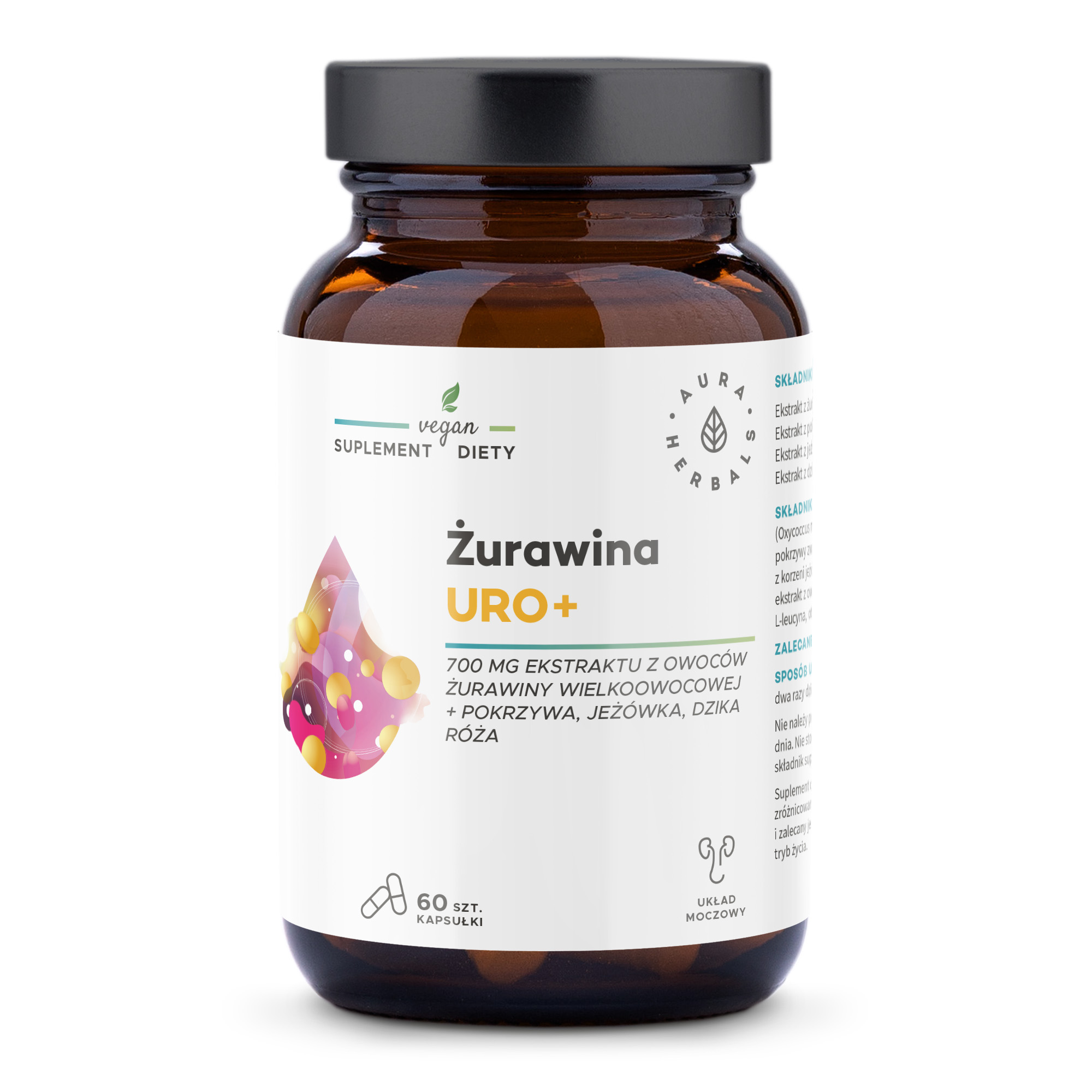 Aura Herbals Żurawina Uro+ 60 kapsułek zdjęcie
