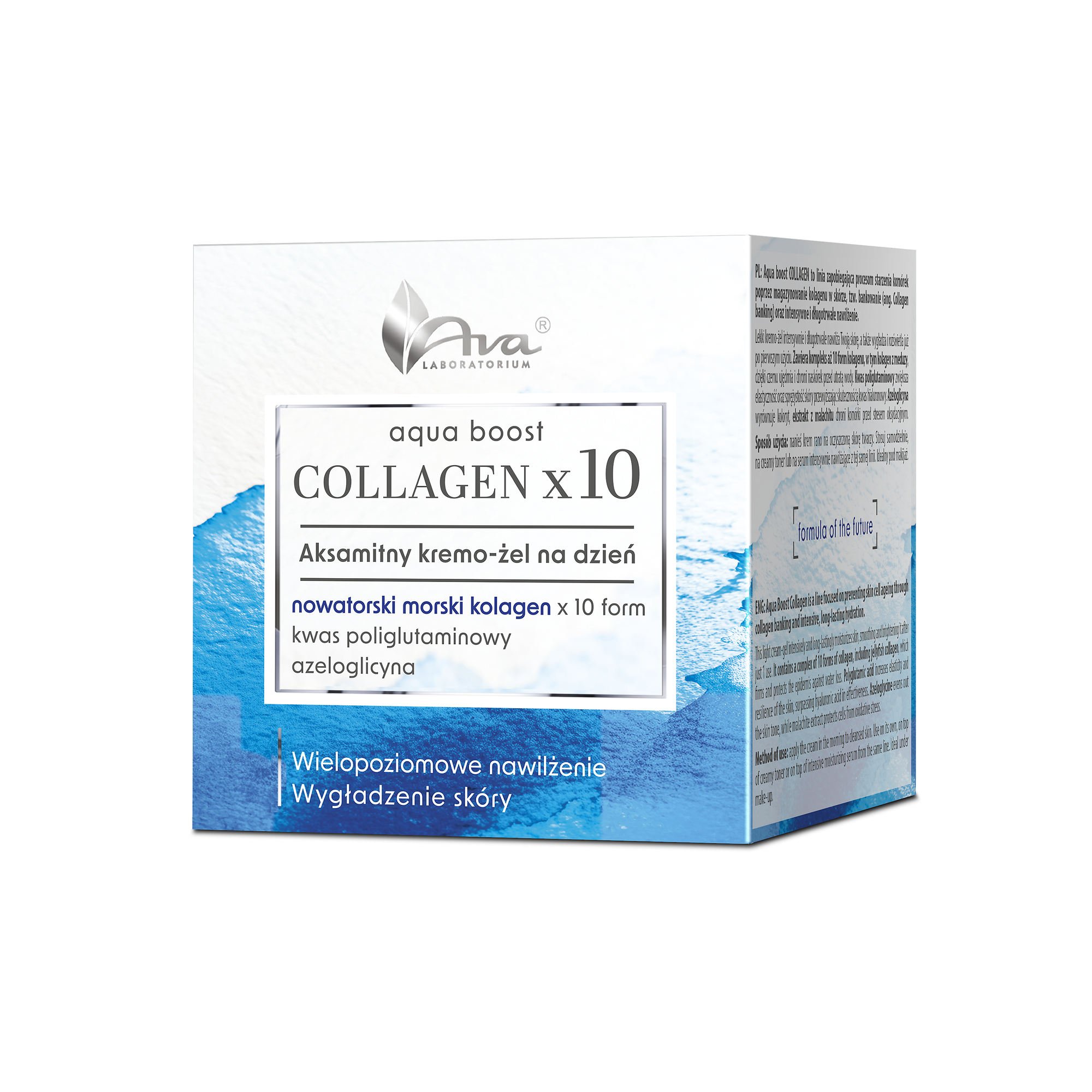 AVA Aqua Boost Collagenx10 Kremo-żel na dzień, 50 ml
